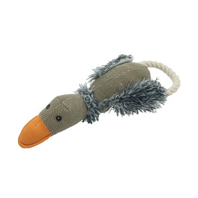 Duck Shape Plush Dog Rope Squeaky Toy Dog Interactive Chew Pet Toy