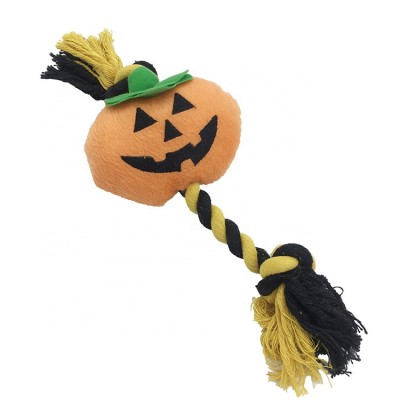 Hot Sale Halloween Dog Toy Pumpkin Shape Pet Toy Squeaky Plush Chew Toy