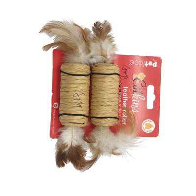 2 Pieces Pack Set Feather Roller Cat Toy Catnip Interactive Cat Toy