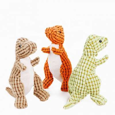 New Popular Plush Puzzle Bite-resistant Vocal Odor Big Dinosaur Toy for Pet Dog