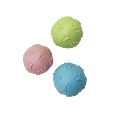 Durable Funny Tpr Soft Rubber Dog Toy Footprint Playing Ball Toys Cat Toys Ball Throw Soft Rubber Dog