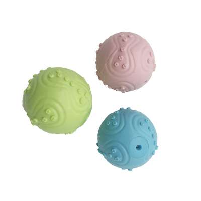 Rubber Eco-friendly Tpr Dog Toy Interactive Dog Bite Squeaky Toy Dog Chew Toy Ball